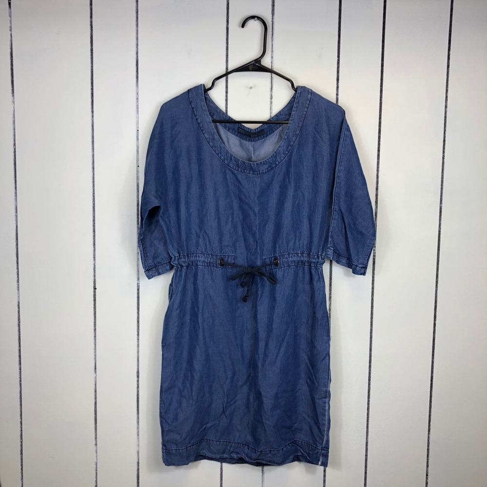 Zara Lyocell Denim Waist Tie Dress‎ Sz S